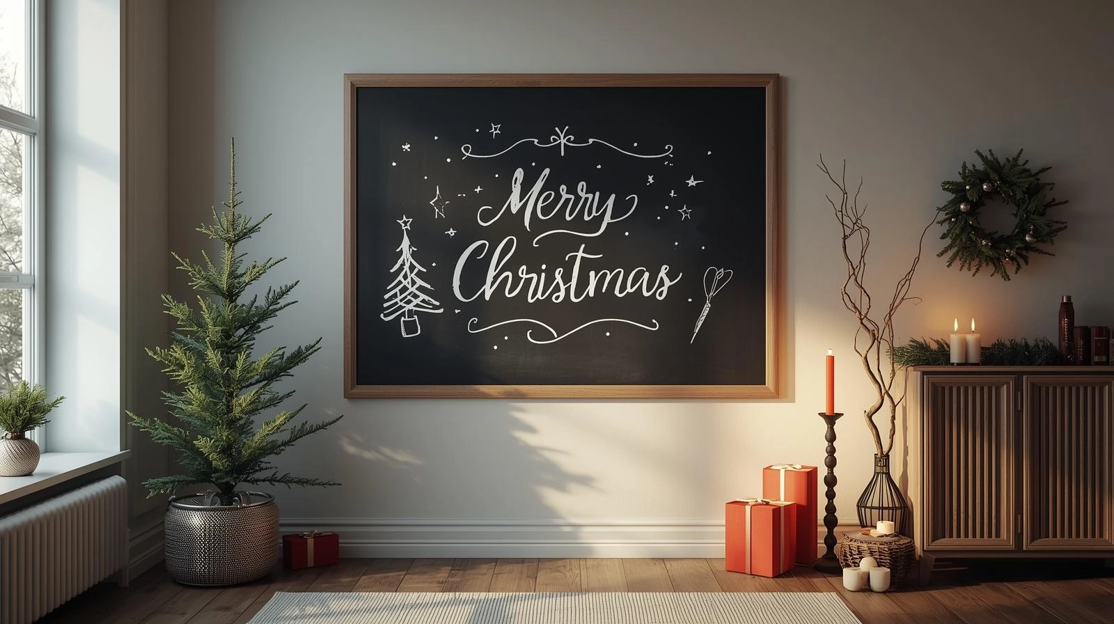 christmas chalkboard art