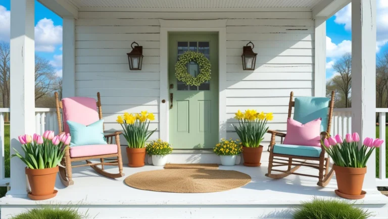 Spring refresh for a farmhouse porch