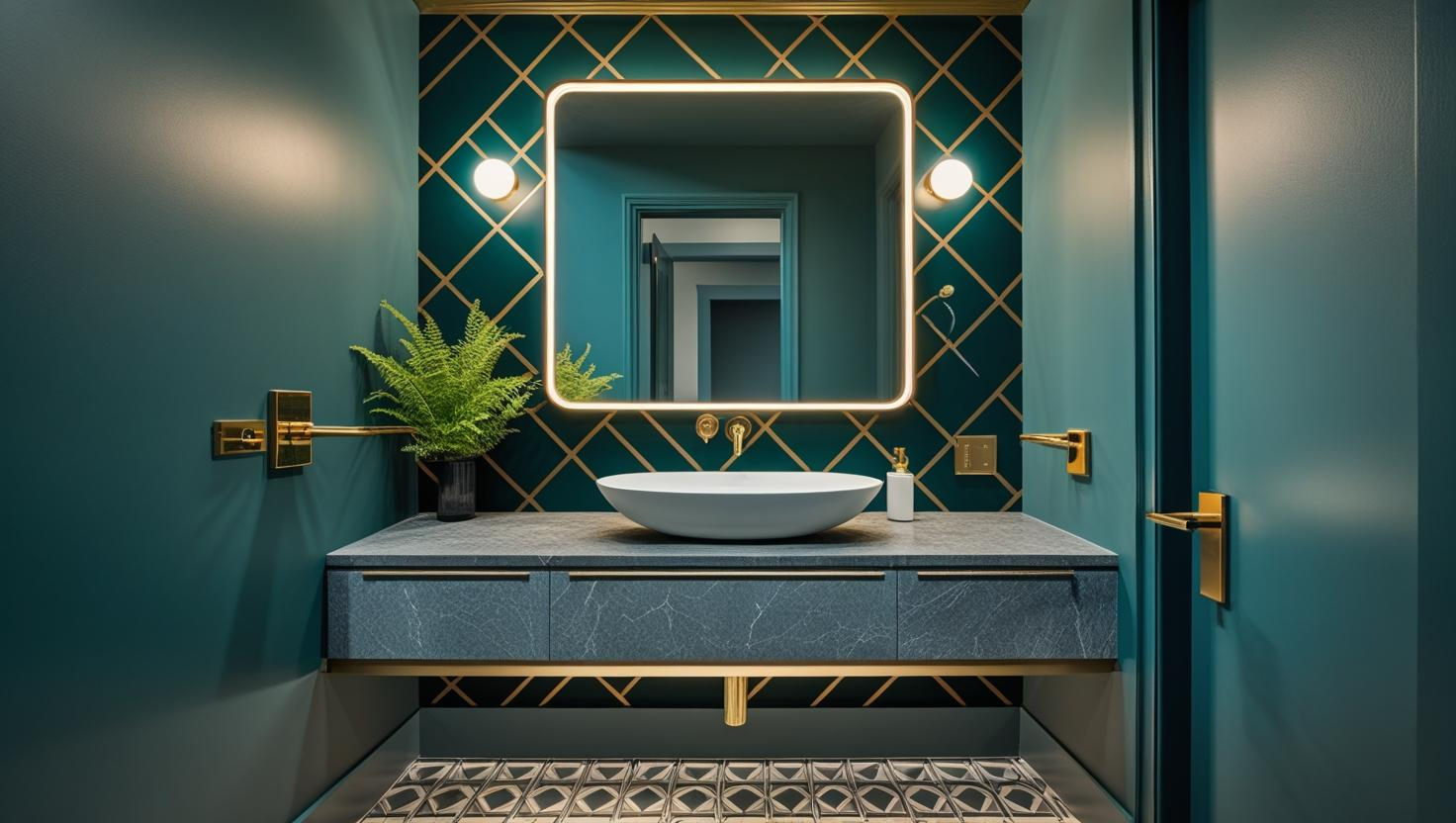 15 Modern Statement Powder Room Ideas