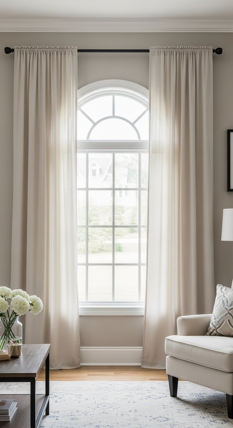 14 Curtains For Arched Windows Living Room Ideas You’ll Love